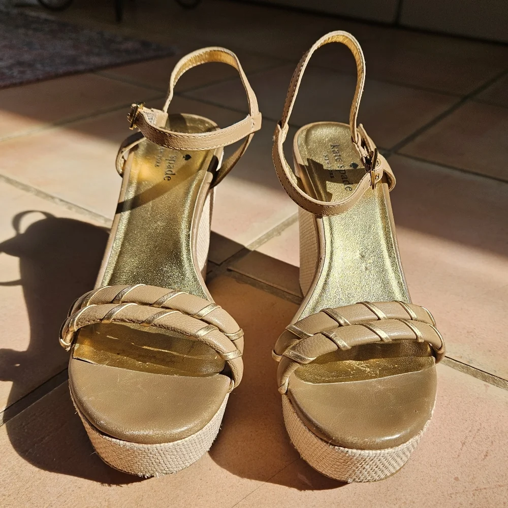 Kate Spade Raffia Platform Sandals